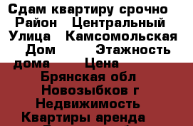 Сдам квартиру срочно. › Район ­ Центральный › Улица ­ Камсомольская › Дом ­ 13 › Этажность дома ­ 5 › Цена ­ 10 000 - Брянская обл., Новозыбков г. Недвижимость » Квартиры аренда   . Брянская обл.